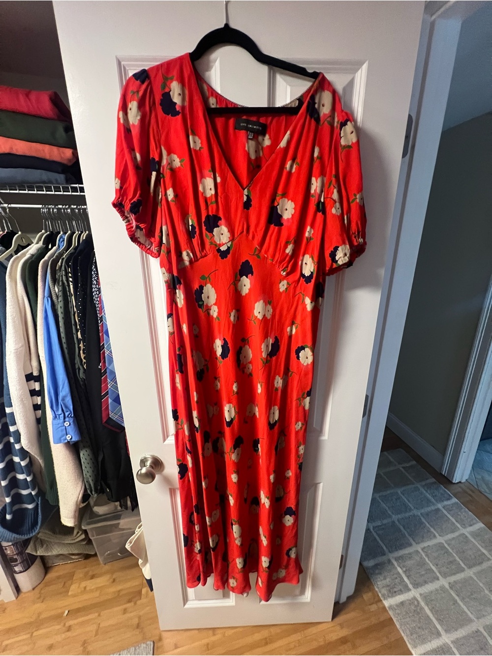 Live Unlimited London Red Floral Maxi Dress